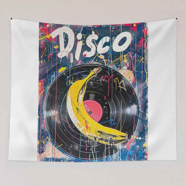 Item preview, Disco Banana Vinyl – Pop Art Music Wall Print designed and sold by Unruly_Brilliance.