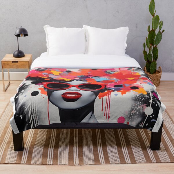 Aperçu de l'œuvre Colour Explosion Fashion Portrait – Pop Art Wall Print créée et vendue par Unruly_Brilliance.