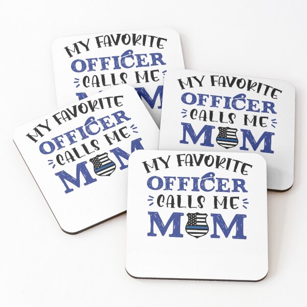 Item preview, My Favorite Officer Calls Me Mom Blue Line Police Mom Mother's Day designed and sold by pansak.