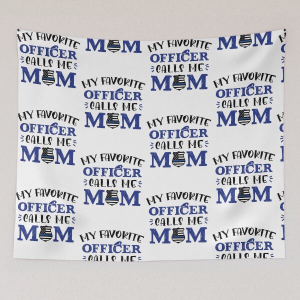 Item preview, My Favorite Officer Calls Me Mom Blue Line Police Mom Mother's Day designed and sold by pansak.