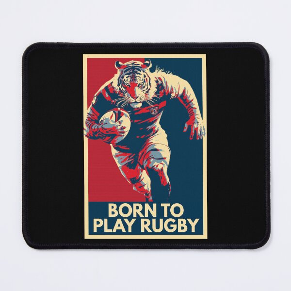 Item preview, Born To Play Rugby Tiger Rugby Player Dark Hope designed and sold by TrueArtsStore.