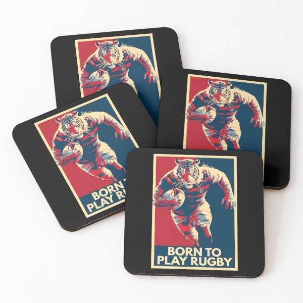 Item preview, Born To Play Rugby Tiger Rugby Player Dark Hope designed and sold by TrueArtsStore.