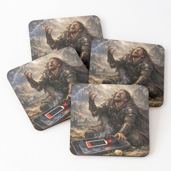 Item preview, The Death of the Battery – Epic Modern Tragedy Art designed and sold by MirAgency.