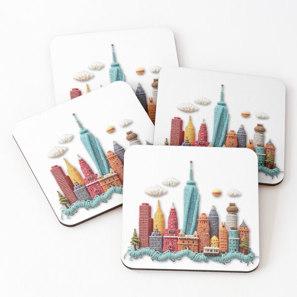 Item preview, Yarnscape – Faux Yarn Crocheted City Skyline designed and sold by Festive Bug.