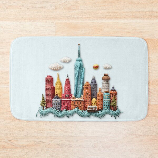Item preview, Yarnscape – Faux Yarn Crocheted City Skyline designed and sold by Festive Bug.