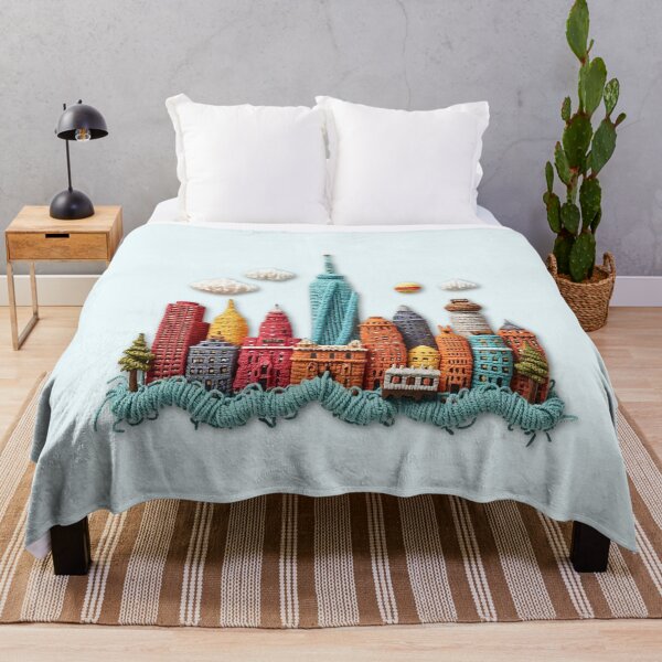 Item preview, Yarnscape – Faux Yarn Crocheted City Skyline designed and sold by Festive Bug.