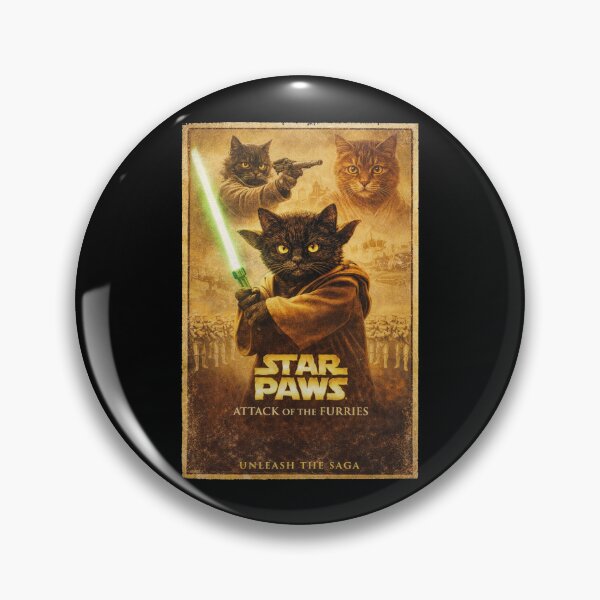 Item preview, Star Paws – Attack of the Furries | Retro Cat Sci-Fi Parody designed and sold by PureXpress.