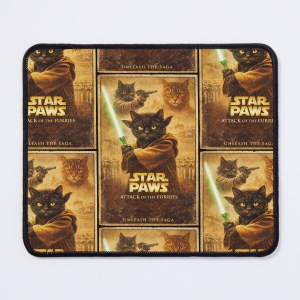 Item preview, Star Paws – Attack of the Furries | Retro Cat Sci-Fi Parody designed and sold by PureXpress.