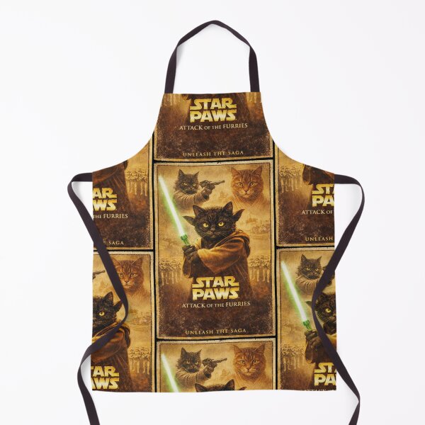 Item preview, Star Paws – Attack of the Furries | Retro Cat Sci-Fi Parody designed and sold by PureXpress.