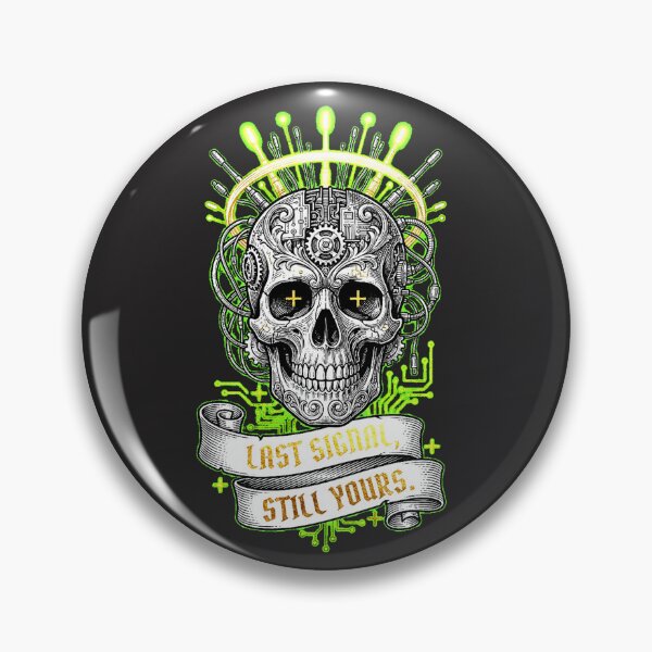 Item preview, Cyber-Martyr: Ethernet Crown of Thorns Engraved Skull designed and sold by Thaivi Design.