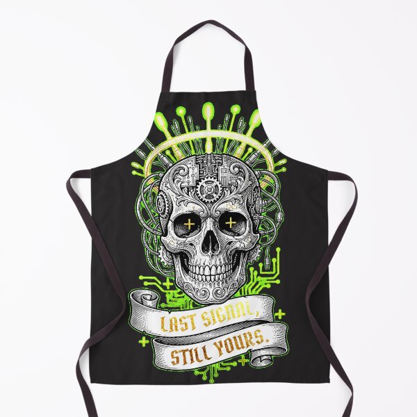 Item preview, Cyber-Martyr: Ethernet Crown of Thorns Engraved Skull designed and sold by Thaivi Design.