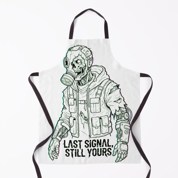 Item preview, Cyberpunk Zombie Gas Mask Holographic Heart Techwear Line Art designed and sold by Thaivi Design.