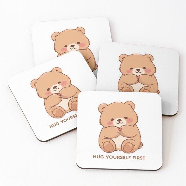 Item preview, Hug Yourself First Cute Teddy Bear Self Love Design designed and sold by Shanker-studio.