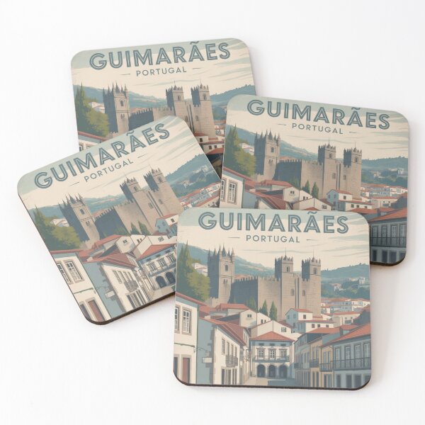 Item preview, Guimarães Portugal Vintage Travel Poster | Hidden Gems of Europe Wall Art designed and sold by Timeless Design.