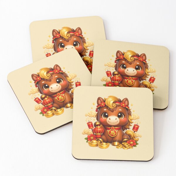 Item preview, Year of the Horse | Cute Chinese New Year Zodiac Art designed and sold by Moons Studio.