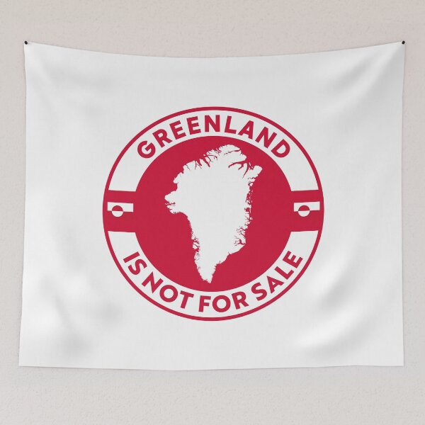 Item preview, Greenland Is Not for Sale - Greenland Flag Anti Trump designed and sold by PixVib.