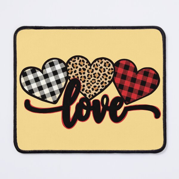 Item preview, Love Hearts Trio – Buffalo Plaid, Leopard designed and sold by Italian Ink Studio.