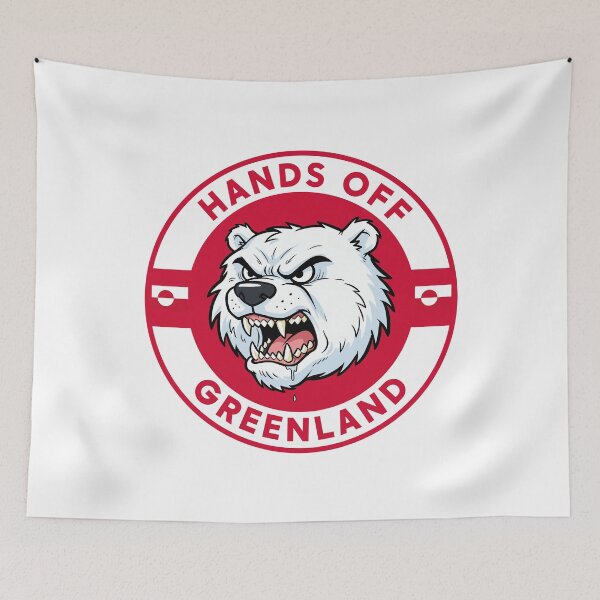 Item preview, Hands Off Greenland Polar Bear - Anti Trump designed and sold by PixVib.