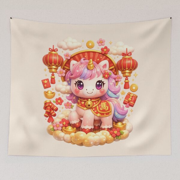 Item preview, Year of the Horse | Cute Chinese New Year Zodiac Art designed and sold by Moons Studio.