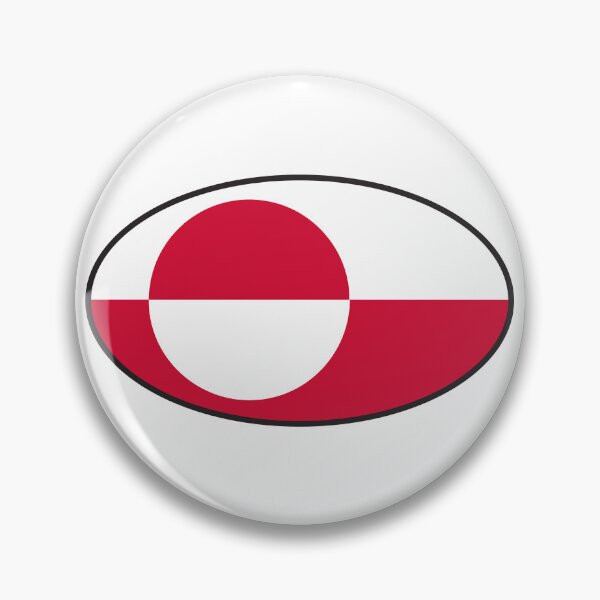 Item preview, Greenland Flag Oval designed and sold by PixVib.