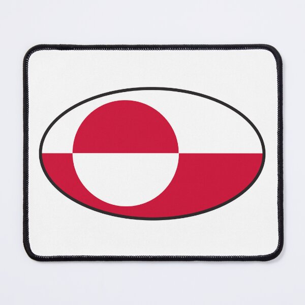 Item preview, Greenland Flag Oval designed and sold by PixVib.