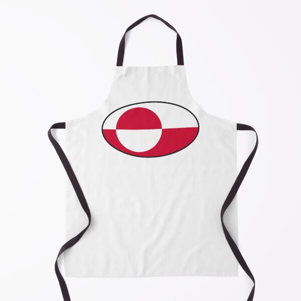 Item preview, Greenland Flag Oval designed and sold by PixVib.