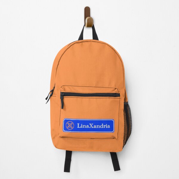 Item preview, LinaXandria - Logo, w. name, horizontal, Orange background designed and sold by LinaXandria.