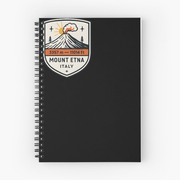 Item preview, Mount Etna Italy Monoline Crest – Minimalist Volcanic Mountain Badge, 3357 m Sicily Line Art designed and sold by Cosmopolis.