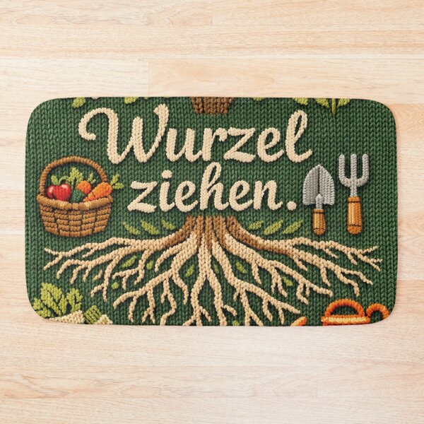 Item preview, Pulling roots garden saying – Cozy nature knit design designed and sold by Mauswohn.
