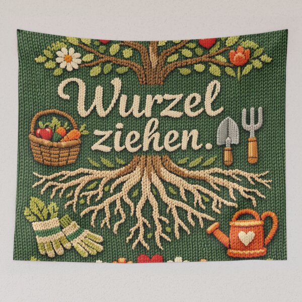 Item preview, Pulling roots garden saying – Cozy nature knit design designed and sold by Mauswohn.