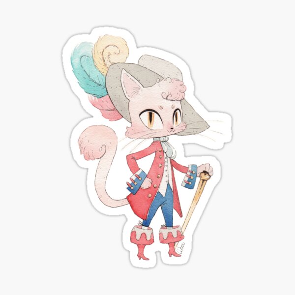 Chat botté dessin Sticker