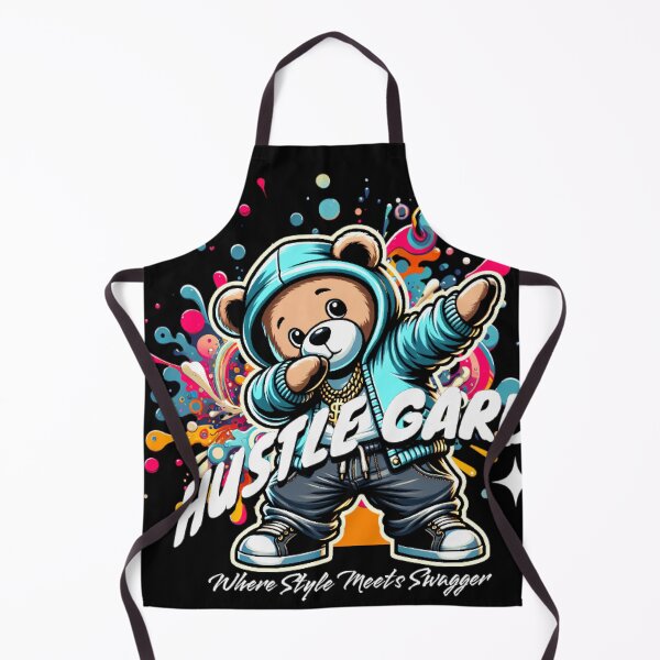 Artikelvorschau, Hustle Hard Bear Streetwear Cartoon Hip Hop Style Design entworfen und verkauft von creativecartstudio.