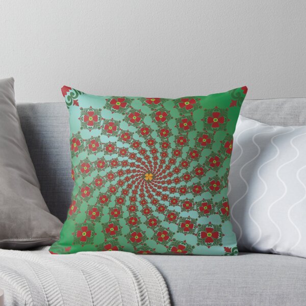 Item preview, Green Gradient Thai Spiral Mandala designed and sold by OIL Pattern Design .