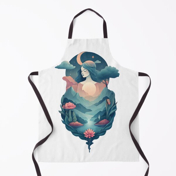 Item preview, Surreal Dream Nature Silhouette Woman Mountains Moon designed and sold by Conpo.
