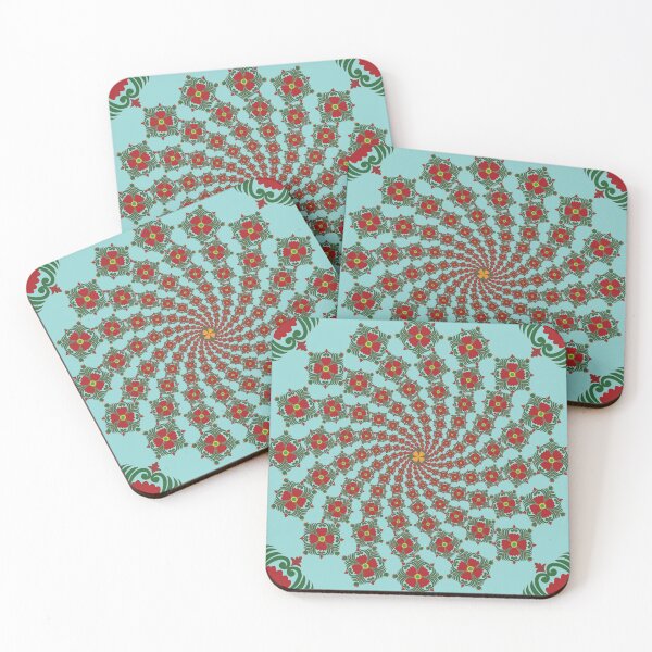 Item preview, Green Thai Floral Spiral Mandala designed and sold by OIL Pattern Design .