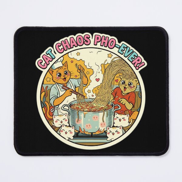 Item preview, Cat Chaos Pho-Ever Noodle Frenzy designed and sold by Oommen Studio .