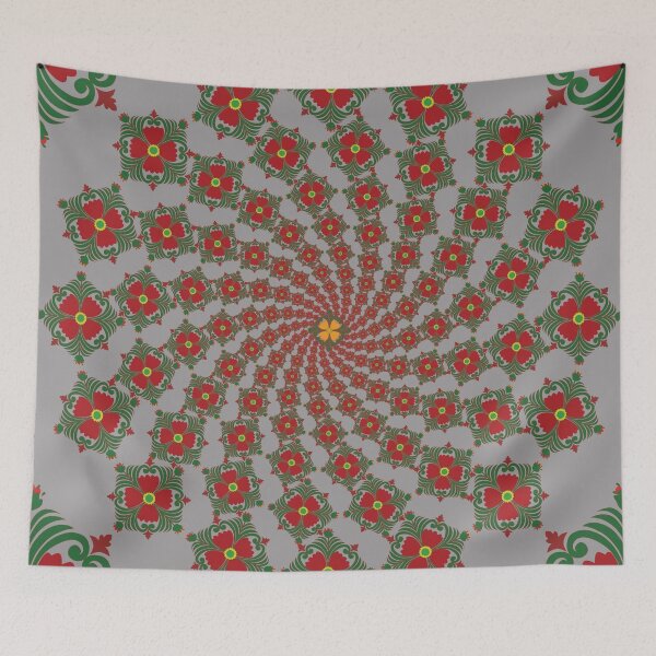 Item preview, Grey Thai Floral Meditation Mandala designed and sold by OIL Pattern Design .