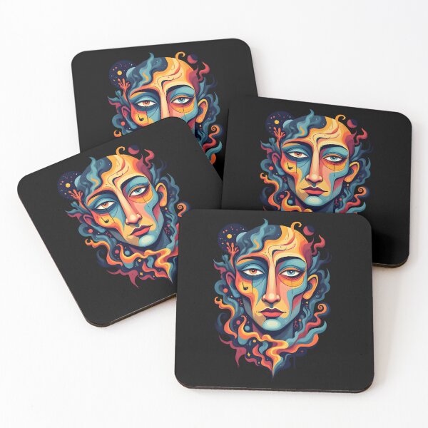 Item preview, Cosmic Soul Surreal Face Psychedelic Pop Art designed and sold by Conpo.