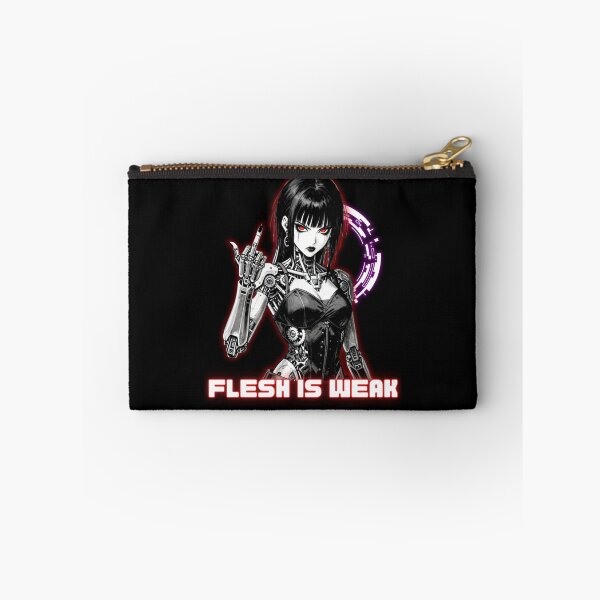 Item preview, Flesh Is Weak - Dark Cyberpunk Cyborg Girl designed and sold by StudioAkuma.