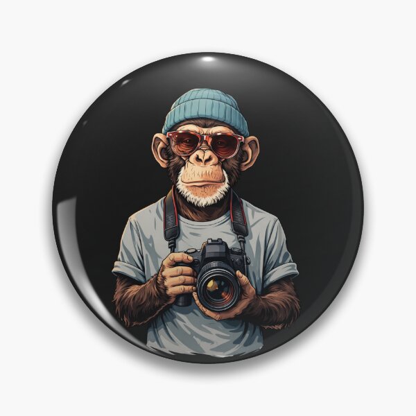 Item preview, Cool Photographer Monkey with Camera – Stylish Streetwear Animal Photography Art designed and sold by ColorSplash123.