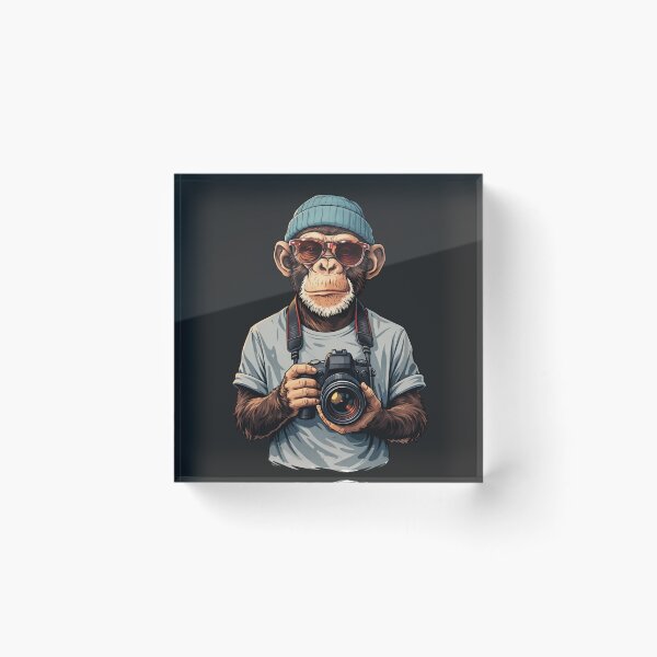 Item preview, Cool Photographer Monkey with Camera – Stylish Streetwear Animal Photography Art designed and sold by ColorSplash123.