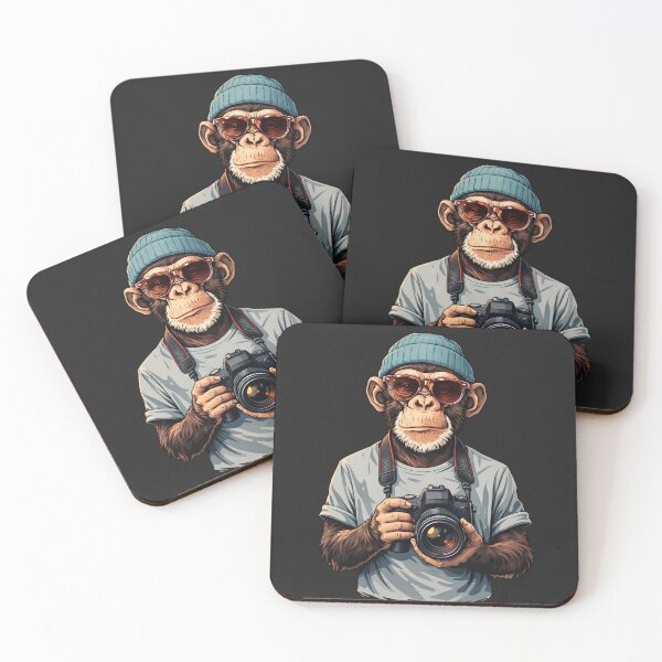 Item preview, Cool Photographer Monkey with Camera – Stylish Streetwear Animal Photography Art designed and sold by ColorSplash123.