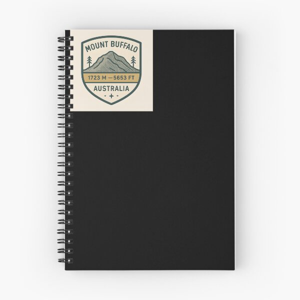 Item preview, Mount Buffalo Australia Monoline Crest – Minimalist Mountain Badge Line Art designed and sold by Cosmopolis.