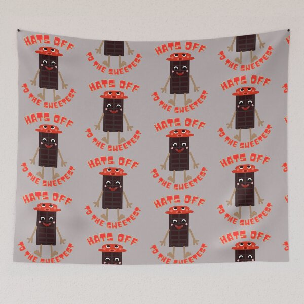 Item preview, Sweet Choco-Bar Buddy: Kawaii Chocolate Bar in a Red Hat Art designed and sold by HopeAndHustle.