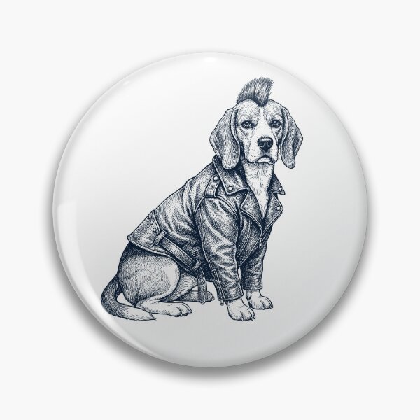 Item preview, Vintage Beagle Punk Mowhawk Dog Mom Dad designed and sold by DoodleTortle.