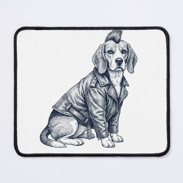 Item preview, Vintage Beagle Punk Mowhawk Dog Mom Dad designed and sold by DoodleTortle.