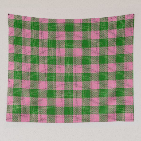 Item preview, Pink and Green Crosshatch Plaid Gingham Design  designed and sold by PatternTitan.