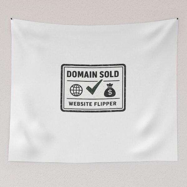 Item preview, Domain Sold – Website Flipper Minimal Stamp Design designed and sold by JordanInk Studio.