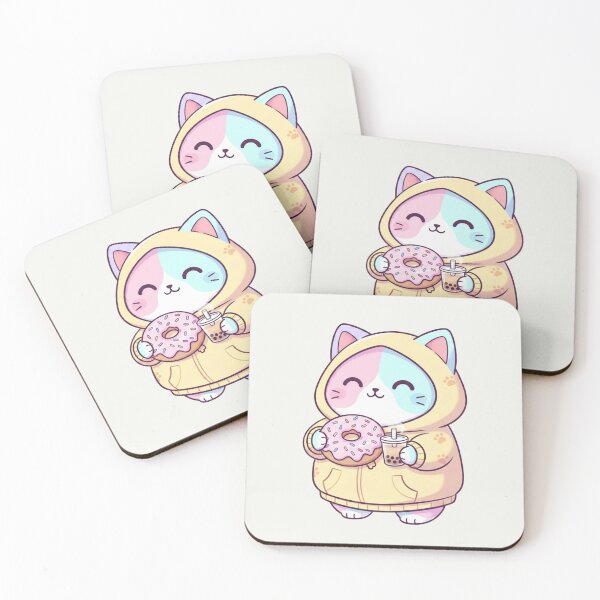 Item preview, Kawaii Valentines Day Cat Hoodie Donut Boba Aesthetic designed and sold by arup7980.