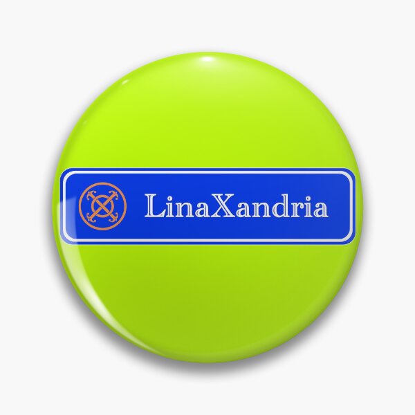 Item preview, LinaXandria - Logo, w. name, horizontal, Lime background designed and sold by LinaXandria.